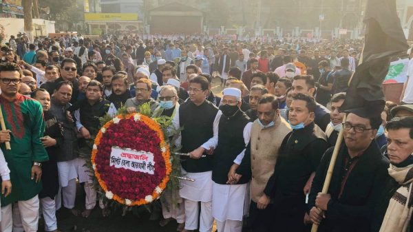 সিলেটে বিনম্র শ্রদ্ধায় ভাষা শহীদদের স্মরণ - Natun Sylhet