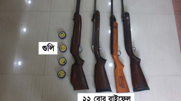 সিলেটে ৪টি রাইফেল ও বিপুল পরিমাণ গুলি উদ্ধার - Natun Sylhet