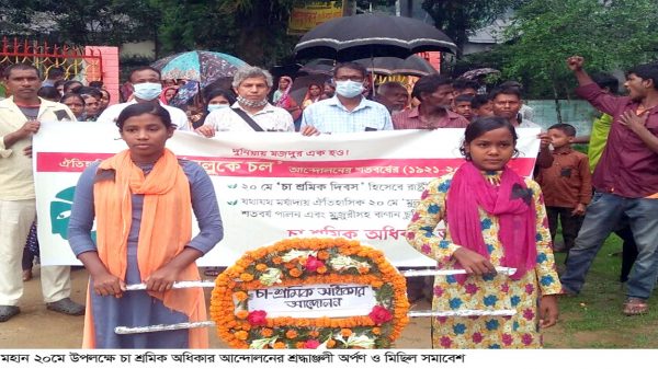 ২০মে চা শ্রমিক দিবসকে রাষ্ট্রীয় স্বীকৃতির দাবি - Natun Sylhet
