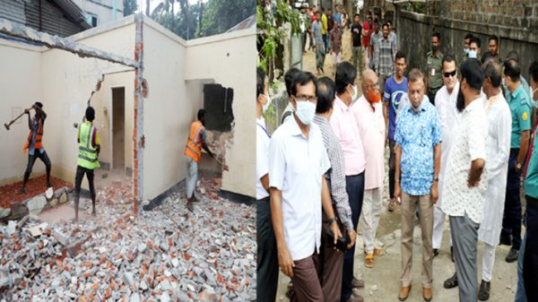 জালালাবাদ গ্যাসের অবৈধ স্থাপনা উচ্ছেদে সিসিকের অভিযান - Natun Sylhet