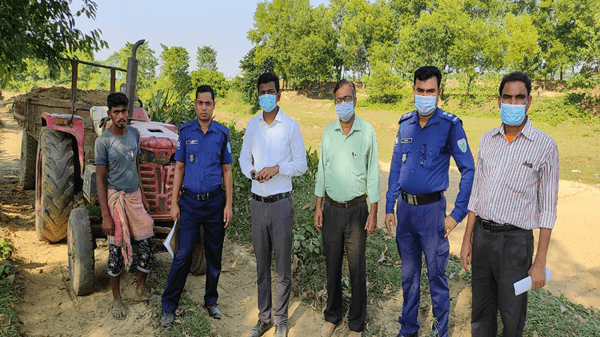 মাধবপুরে অবৈধ ভাবে বালু উত্তোলন, জরিমানা - Natun Sylhet