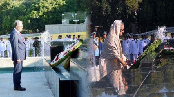 সশস্ত্র বাহিনী দিবসে শিখা অনির্বাণে রাষ্ট্রপতি-প্রধানমন্ত্রীর শ্রদ্ধা - Natun Sylhet