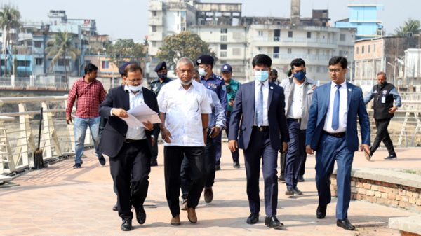 ধোপাদীঘির উন্নয়ন কাজ পরিদর্শনে স্বরাষ্ট্র মন্ত্রনালয় সচিব - Natun Sylhet