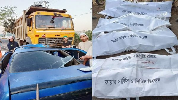 ট্রাক-প্রাইভেটকার মুখোমুখি সংঘর্ষ, নিহত ৫ - Natun Sylhet
