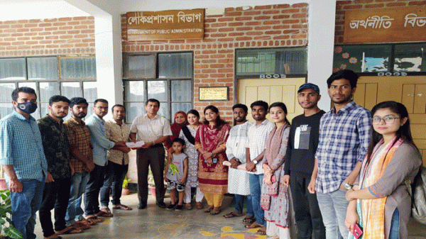 রূপকের চিকিৎসা সহায়তার জন্য শাবিপ্রবির 'সঞ্চালন'র ২য় ধাপে অর্থ সহায়তা - Natun Sylhet