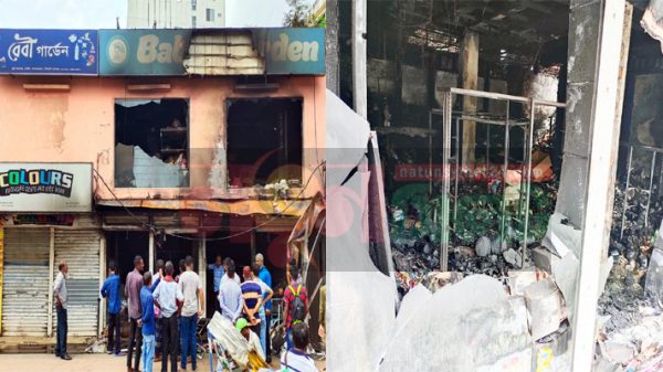 সিলেটে ভয়াবহ অগ্নিকাণ্ডে দোকান পুড়ে ছাই - Natun Sylhet