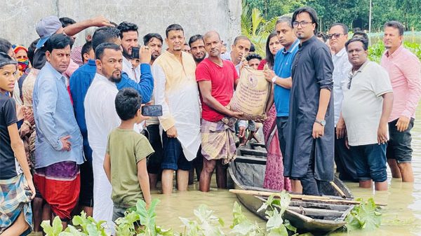 শেখ হাসিনার সরকার বন্যার্তদের পাশে রয়েছে: এমপি হাবিব - Natun Sylhet