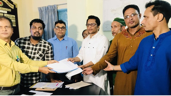 বিয়ানীবাজার পৌরসভা নির্বাচনে মনোনয়ন পত্র জমা দিলেন আবু নাসের পিন্টু - Natun Sylhet