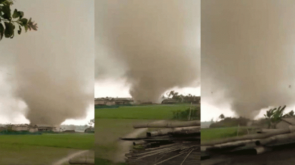 কয়েক মিনিটের ঘূর্ণিঝড়ে লণ্ডভণ্ড গ্রাম! - Natun Sylhet