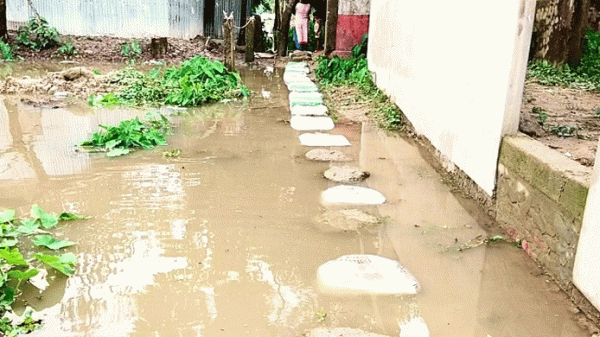 শান্তিগঞ্জে বন্যার পানি কমছে, দুর্ভোগ কমছে না - Natun Sylhet