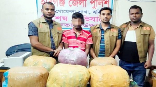 মাধবপুরে ২৪ কেজি গাঁজাসহ আটক ১ - Natun Sylhet