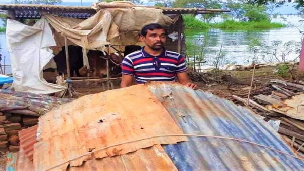 তাহিরপুরে ঘরের জন্য আকুতি ‘অন্ধ’ তুষা মিয়ার! - Natun Sylhet
