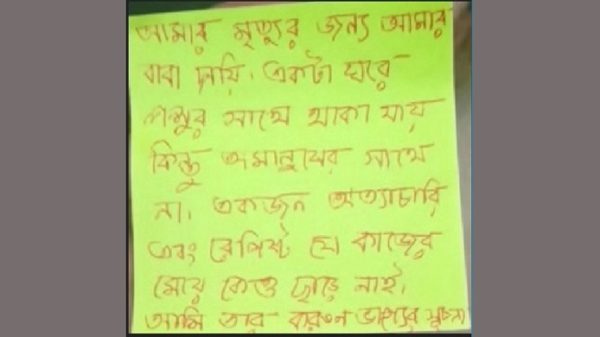 চিরকুটে বাবাকে দায়ী করে বিশ্ববিদ্যালয় ছাত্রীর আত্মহত্যা - Natun Sylhet