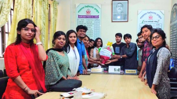 শাবি প্রেসক্লাবের সাথে 'নৃৎ' এর মতবিনিময় অনুষ্ঠিত - Natun Sylhet