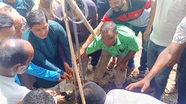 শান্তিগঞ্জে সৈয়দপুরে দীর্ঘ একযুগ পর মন্দিরের ভিত্তিপ্রস্তর স্থাপন - Natun Sylhet