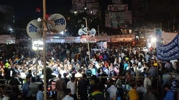 রাতেই লোকে লোকারন্ন সিলেট বিএনপির সমাবেশস্থল - Natun Sylhet