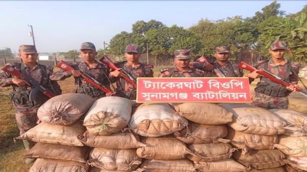 তাহিরপুর সীমান্তে ভারতীয় চোরাই কয়লা জব্দ - Natun Sylhet
