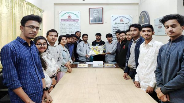 শাবি প্রেসক্লাবের সঙ্গে হাল্ট প্রাইজ সাস্টের সৌজন্য সাক্ষাৎ - Natun Sylhet