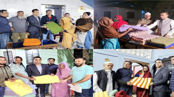 নগরীর ৪নম্বর ওয়ার্ডে আলম খান মুক্তির শীতবস্ত্র বিতরণ অব্যাহত - Natun Sylhet